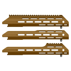 MDT ESS Chassis System - Fore-Ends - ESS Fore-end Partial Rail-18in - Cerakote Burnt Bronze
