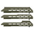MDT ESS Chassis System - Fore-Ends - ESS Fore-end Partial Rail-18in - Cerakote O.D Green