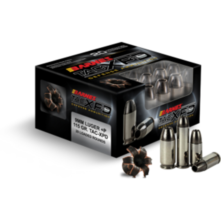Barnes Bullets Ammunition - TAC-XPD Defense Cartridges, 357 Mag 125gr TAC-XP (20box/200outer) (21550)