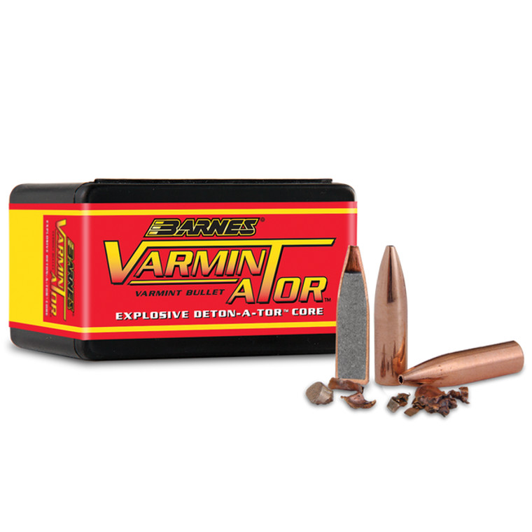 Barnes Bullets Bullets - Varminator (Lead Core, Explosive!), 22 cal (.224) 40gr VarminAtor HP FB (100/box)
