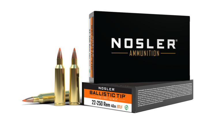 Nosler Ballistic Tip Ammunition - 22-250 Rem 40g BTLF SP (20ct)