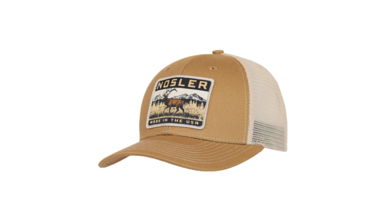 Nosler Elk Patch Trucker Snapback Hat - Tan