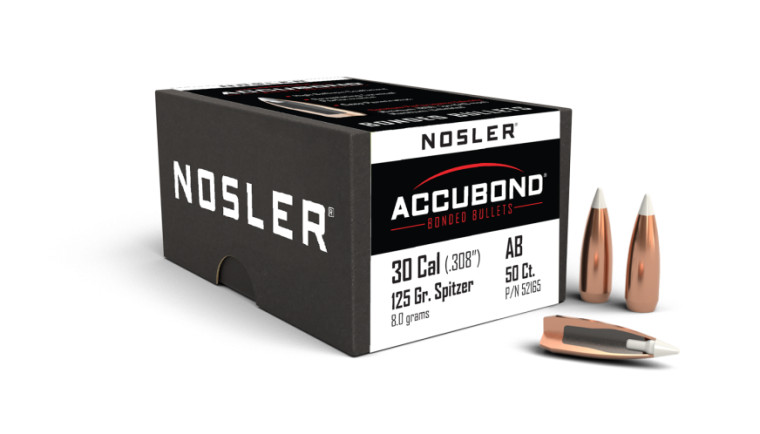 Nosler AccuBond Projectiles .30 Cal/7.62mm (.308) 125gr 50