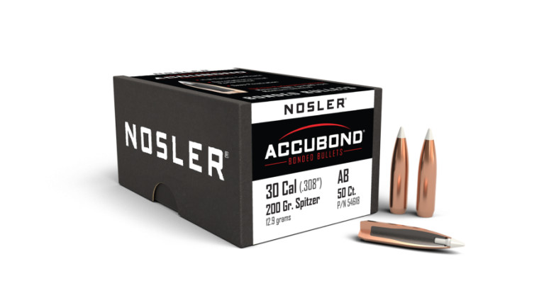 Nosler AccuBond Projectiles .30 Cal/7.62mm (.308) 200gr 50