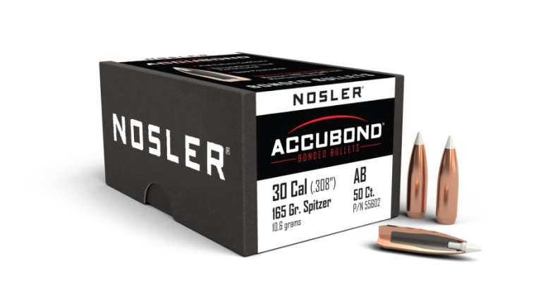 Nosler AccuBond Projectiles .30 Cal/7.62mm (.308) 165gr 50
