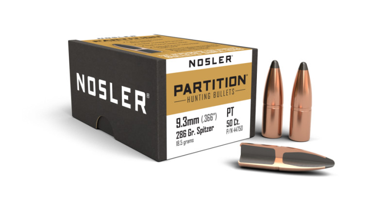 Nosler Partition Projectiles 9.3mm 286gr 50