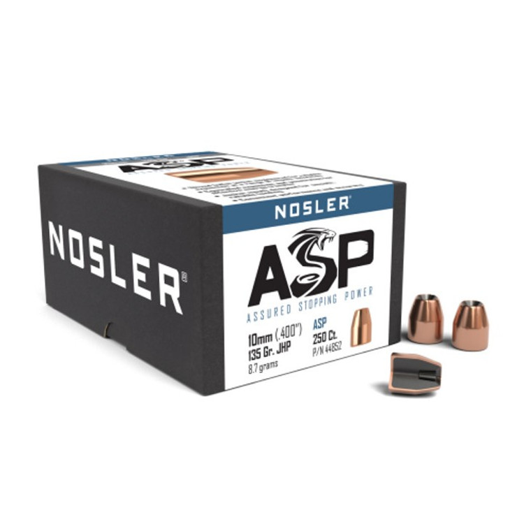 Nosler Hand Gun Projectiles 10mm (.400) 135gr JHP 250