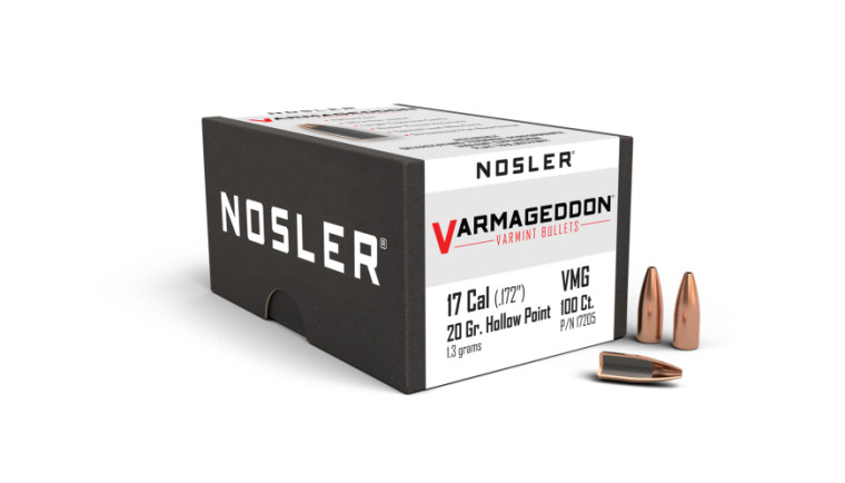 Nosler Varmageddon Projectiles .17 Cal 20gr FBHP 100