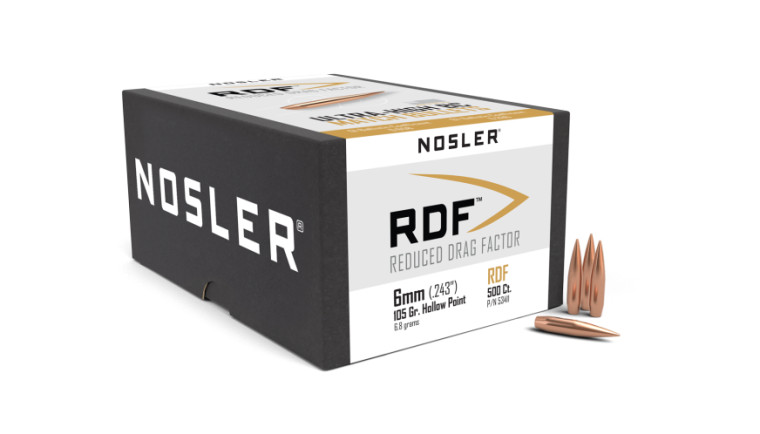 Nosler RDF Projectiles 6mm .243 Cal (.243) 105gr HPBT 500