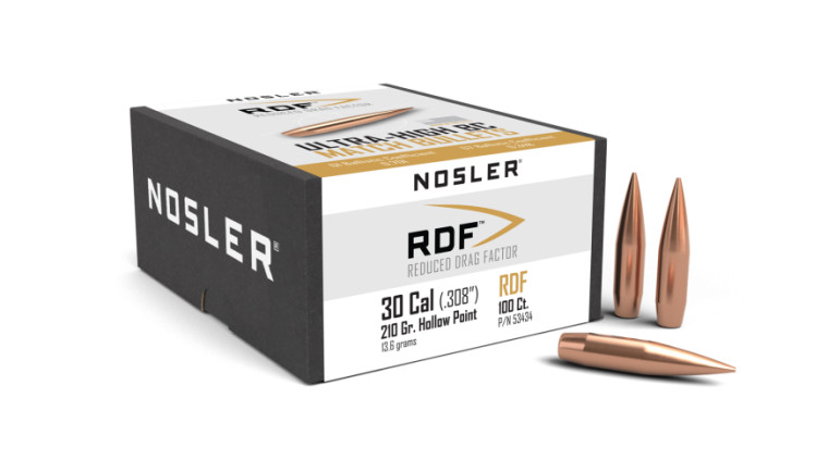 Nosler RDF Projectiles .30 Cal/7.62mm (.308) 210gr HPBT 100