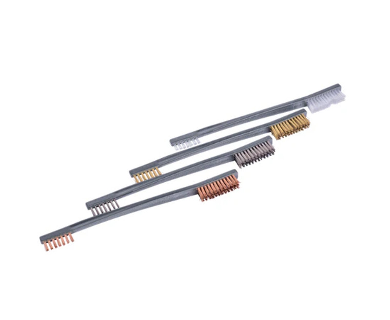 Breakthrough Double Ended Brush - 4 Pack (Nylon Phosphorus Bronze Brass Stainless Steel)
