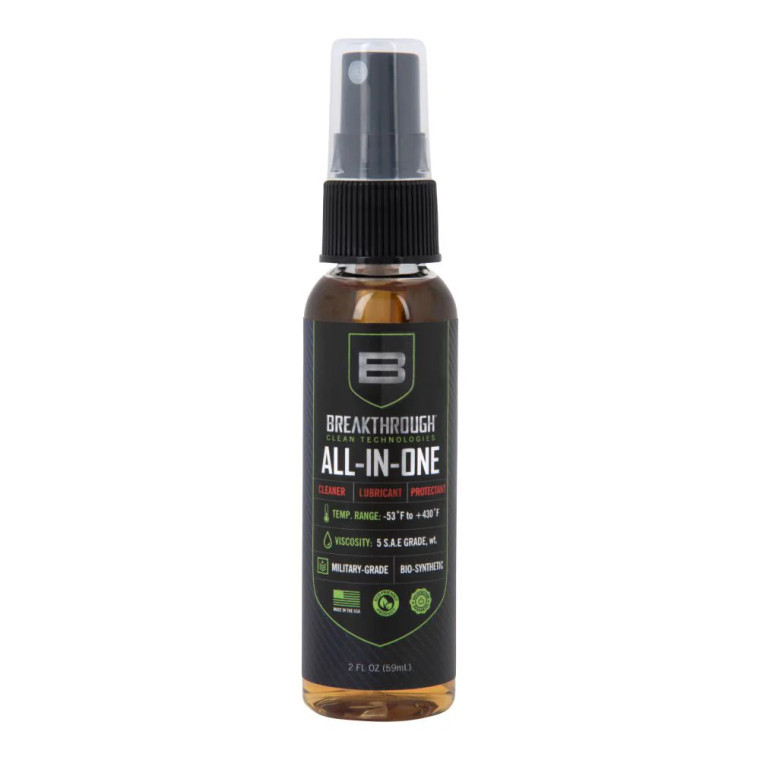 Breakthrough Battle Born Bio-Synthetic All-In-One Cleaner / Lubricant / Protectant (MIL-PRF-63460F Type B) - 2oz Pump Spray Bottle