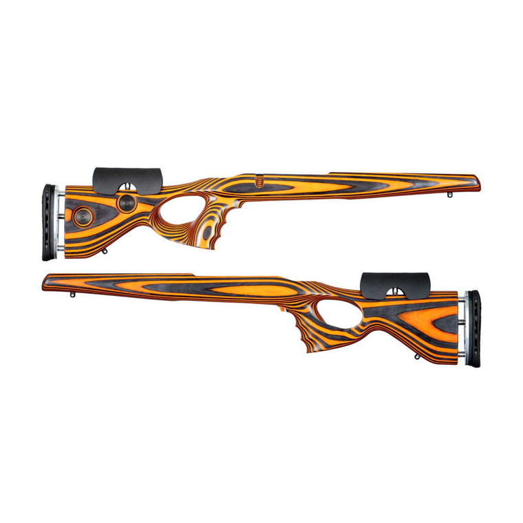 GRS Hunter Light to suit Remington 700 / Bergara B14 Long Action Right Hand - Orange Black