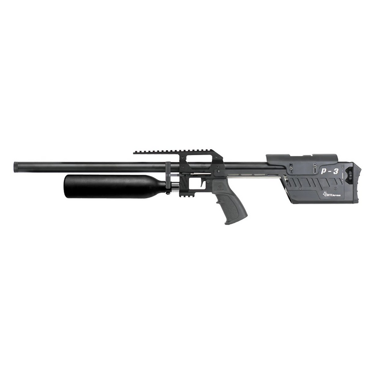 RTI P-3 PCP Airgun - Side Lever Cocking, Adjustable Scope Rail From 20 - 150 MOA, Ambidextrous Magazine, Adjustable Trigger, Adjustable Cheek Piece. Fixed Regulator With Aluminium Bottle. Made In Slovenia. 24" Barrel, 6.35 (.25) FAC ONLY