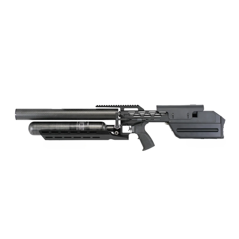 RTI Mora Standard 700ccm/0.7L, Barrel length 60cm/24". Twin regulator, externally adjustable, M-Lok rail, carbon silencer, two magazines, hard case, carbon bottle. Sub 12FT/LB. 7.62mm (.30)