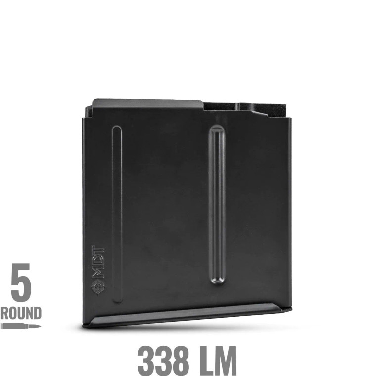 MDT Bolt Action External Box Magazines - AICS Compatible  - Metal Magazine - 3.715 - .338LM - 5 RND