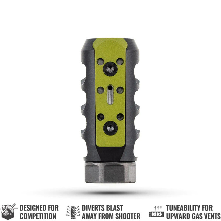 MDT Muzzle Brake Comp - 4 Port 6.5mm - 5/8-24 - GRN