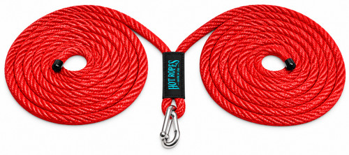 Red 7/16 Double Bow  Line with Center Snap