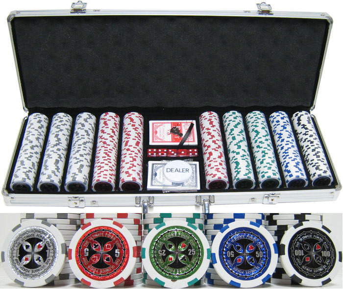 ポーカーセット　THE ULTIMATE POKER CHIP 約500枚 13.5g 500pc 