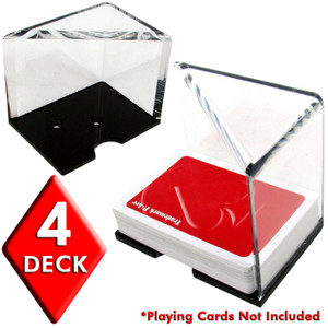 4 Deck Professional Grade Acrylic Discard Holder with Top 4 Deck Professional Grade Acrylic Discard Holder with Top