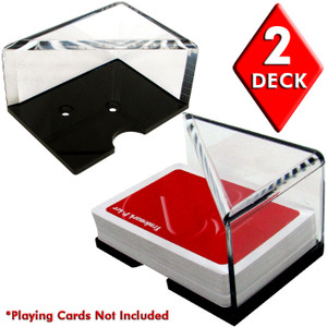 2 Deck Professional Grade Acrylic Discard Holder with Top 2 Deck Professional Grade Acrylic Discard Holder with Top