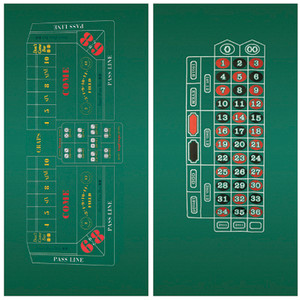 Craps & Roulette 2-sided Felt 