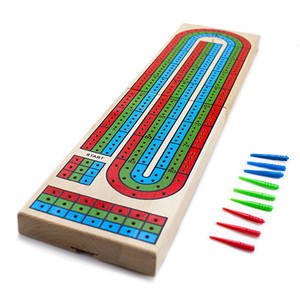 Wooden 3 Track Cribbage Board  Wooden 3 Track Cribbage Board