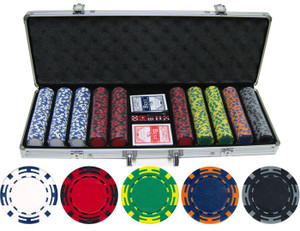 13.5g 500pc Z Striped Clay Poker Chip Set 13.5g 500pc Z Striped Clay Poker Chip Set