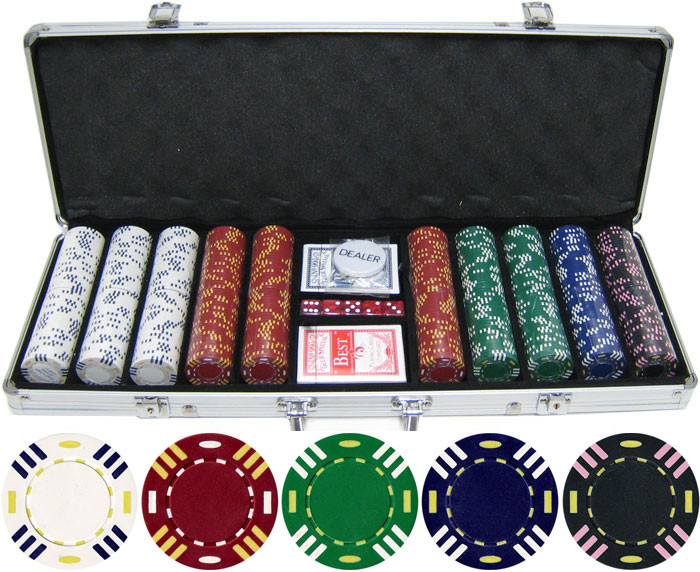 カントリーテ―ブル(のりＰ) Triple Striped Clay Poker Chip Set, 13.5 grams