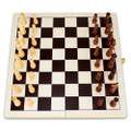 Portable Wooden Folding Chess Game with Staunton Pieces