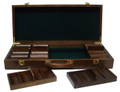 500 Ct Walnut Wooden Poker Chip Case