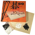 Basic Go Set - The perfect go set for beginners. Includes Wood GO board, Black & White plastic GO stones and instructions.