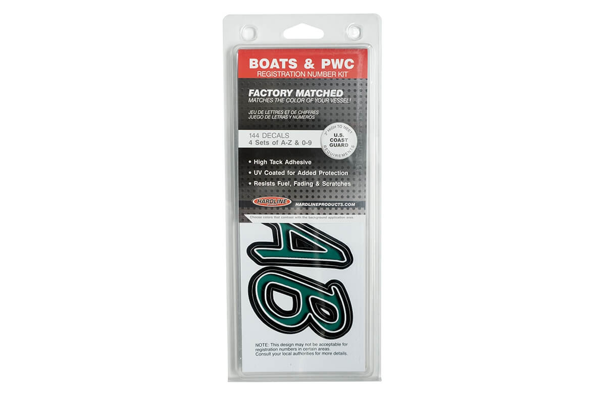 Kawasaki Lettering Forest Green/Black 3″ Registration Kit