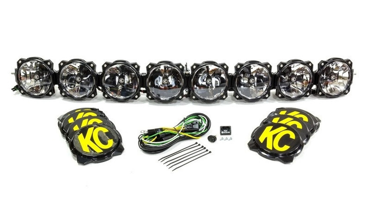 KC HiLiTES LZR LED フォグライト KC HiLiTES Jeep Wrangler 4 in. LZR Round LED Light - Driving