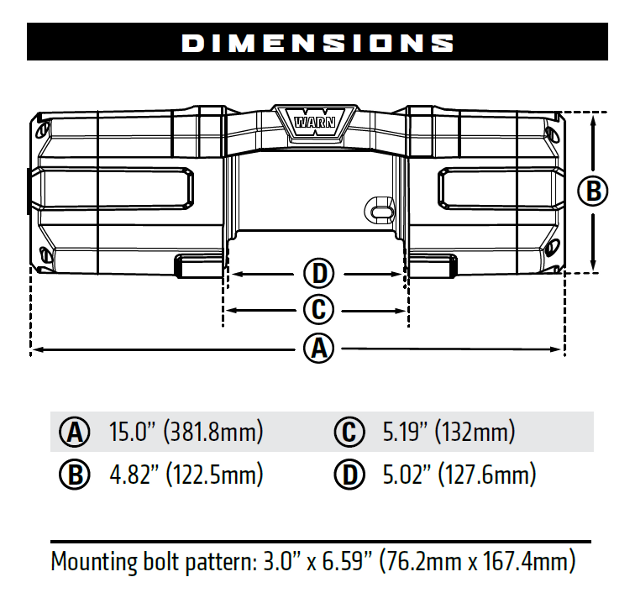 Kawasaki Mule / Ridge / Teryx Axon 55 lb Winch by Warn