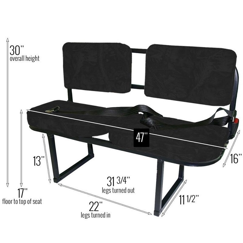 Kawasaki Mule / Ridge / Teryx Deluxe Rear Rumble Seat By Great Day