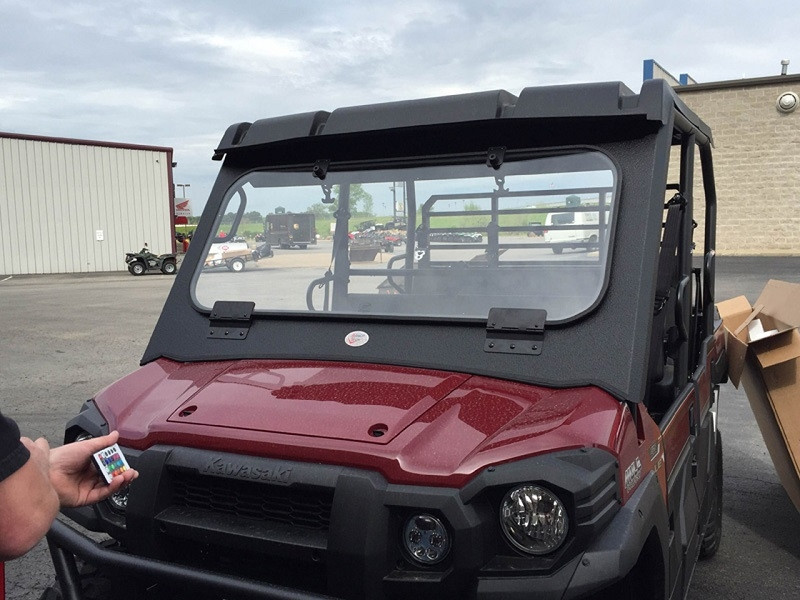 Kawasaki Mule 4010 Fold Down Windshield by Armor Tech - UC341