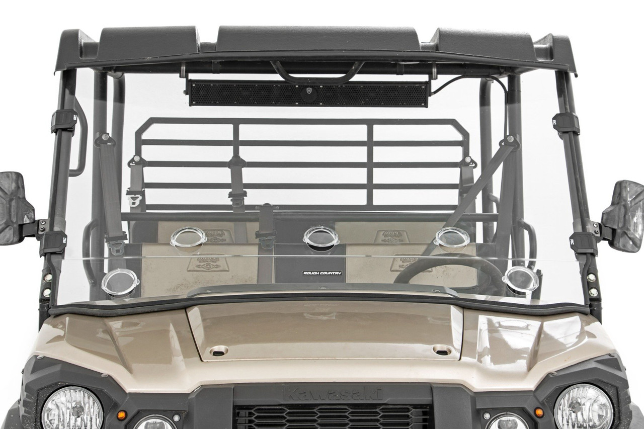 Kawasaki Mule Pro Scratch Resistant Vented Full Windshield by