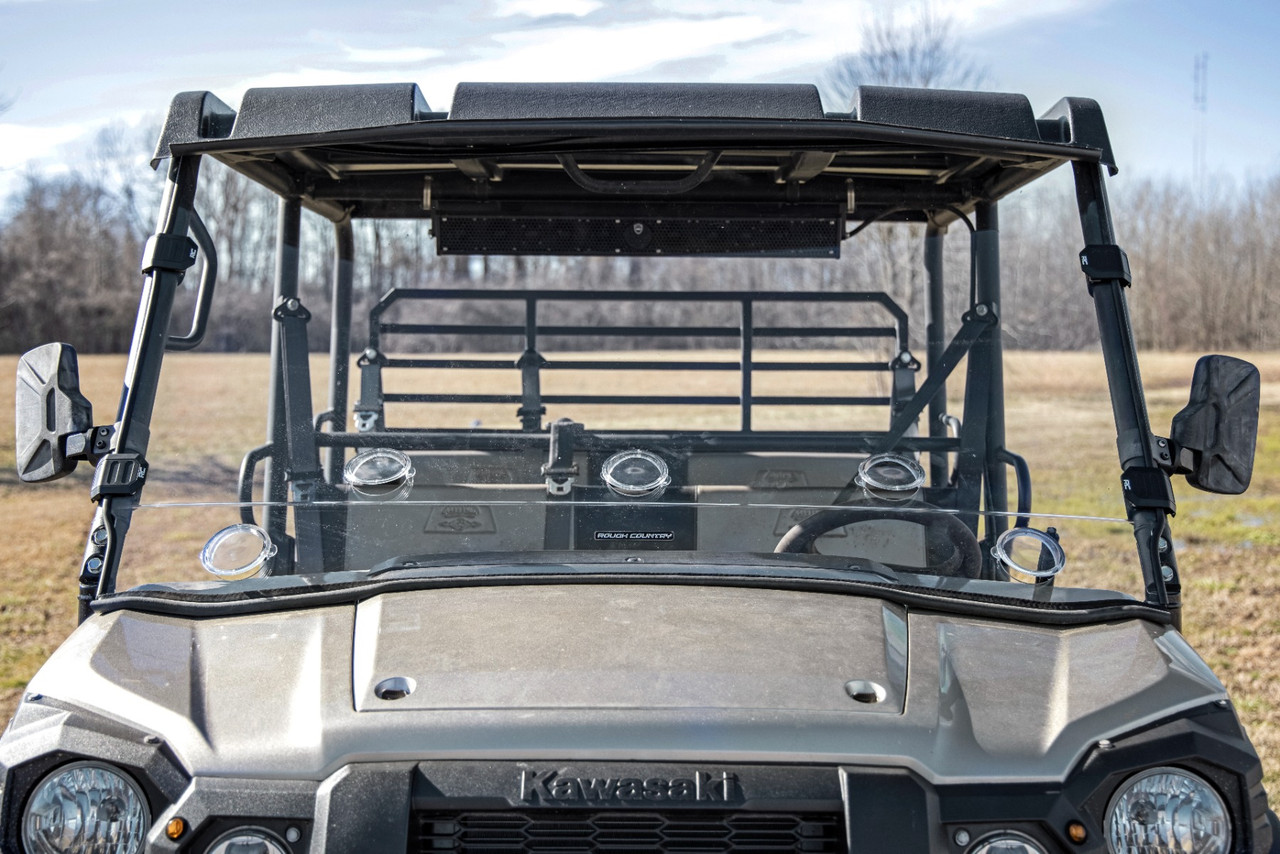 Kawasaki Mule Pro Scratch Resistant Vented Full Windshield by