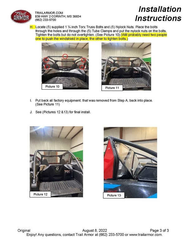 Kawasaki KRX Rear Window Dust Shield Kit by Trail Armor