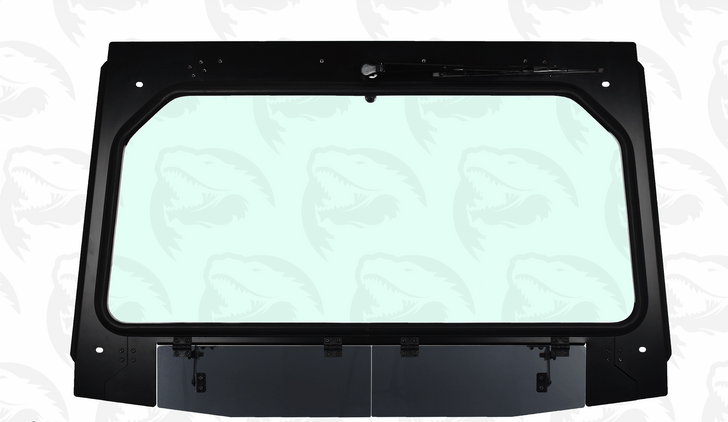 ムラーノガラストレイ Kawasaki Teryx KRX 1000 Black Vented Full Glass Windshield with