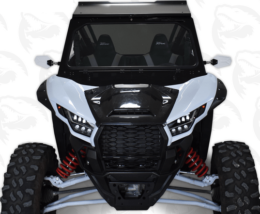 Kawasaki Teryx KRX 1000 Black Vented Full Glass Windshield with