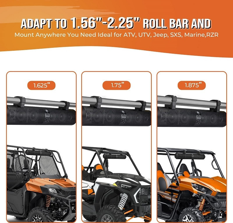 Kawasaki Teryx / KRX / Mule / Ridge 28" 6 Speaker Bluetooth Sound Bar