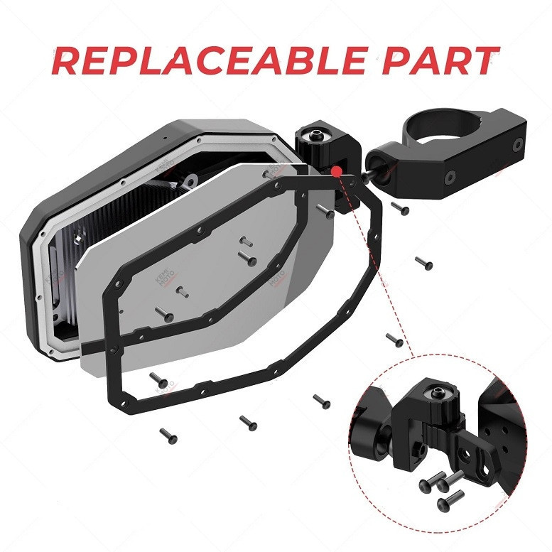 Kawasaki Mule / Teryx LED Lighted Side Mirrors with Green Ground