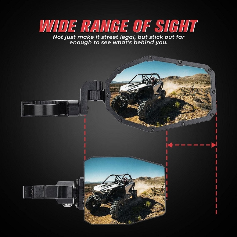 Kawasaki Teryx / Mule / Ridge / KRX Side Mirrors with LED Turn