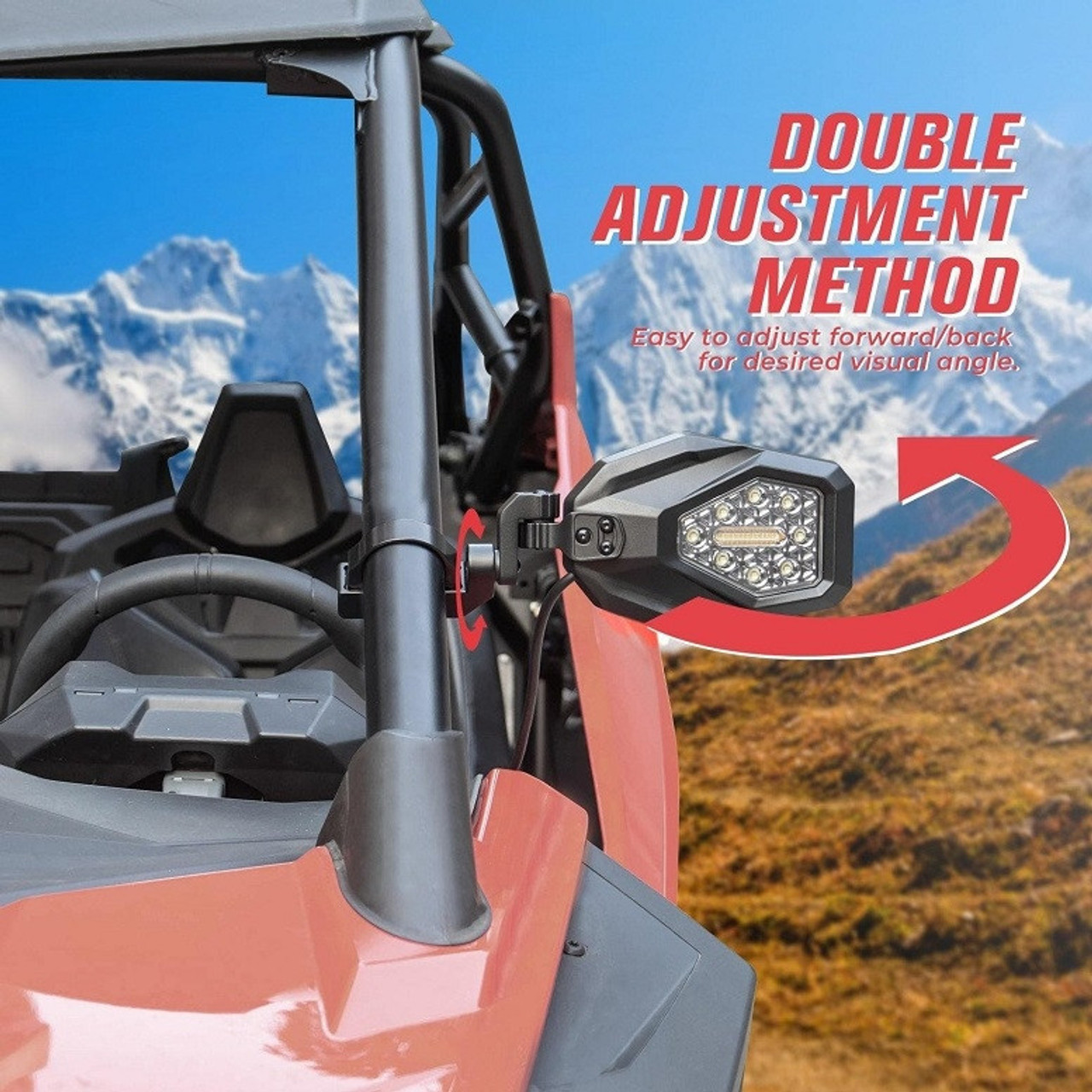 Kawasaki Teryx / Mule / Ridge / KRX Side Mirrors with LED