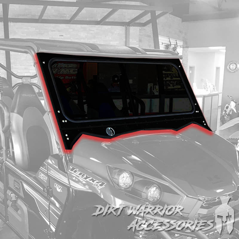 Kawasaki Teryx 800 Front Windshield by Dirt Warrior Accessories