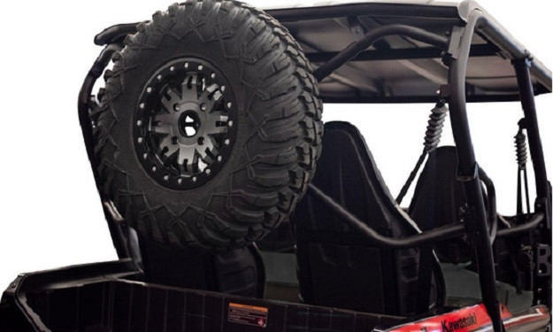Conquer any terrain with ease Kawasaki Teryx4 Spare Tire Carrier by Tusk