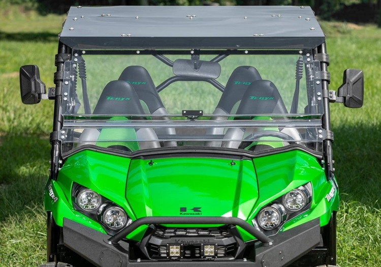 Enhance Your Ride: SuperATV's Durable Flip Windshield for Kawasaki