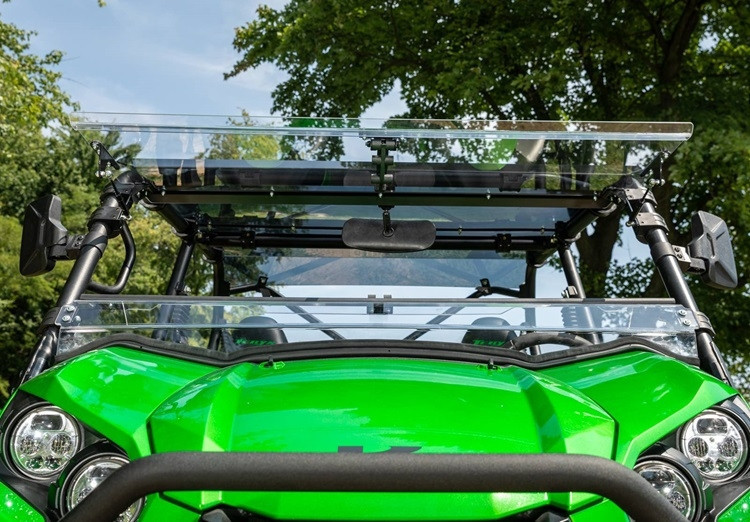 Enhance Your Ride: SuperATV's Durable Flip Windshield for Kawasaki